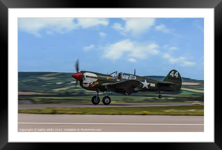 The beautiful LuLu Belle Warbird  Framed Mounted Print by kathy white