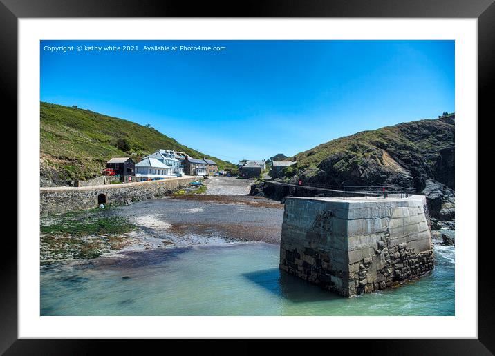  Mullion Cove Cornwall Framed Mounted Print by kathy white