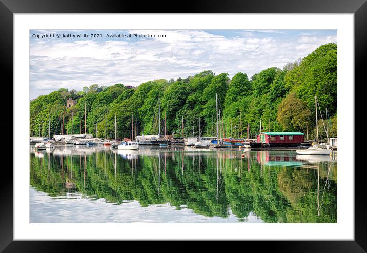  Penryn Harbour and Marina Framed Mounted Print by kathy white