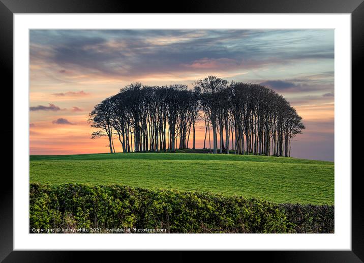  Coming home trees Nearly home trees  Cornwall  Framed Mounted Print by kathy white