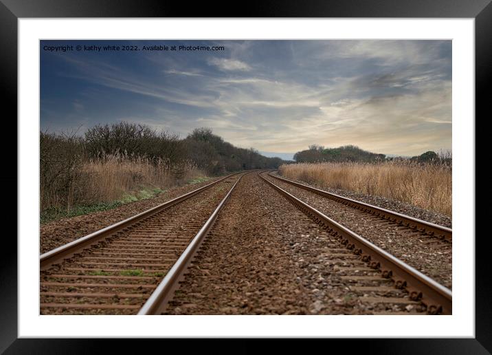 Cornish Main train Line to penzance Framed Mounted Print by kathy white