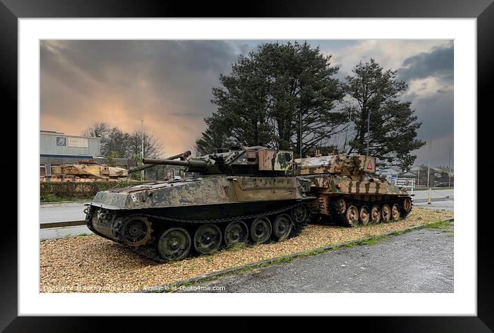old war tanks Framed Mounted Print by kathy white