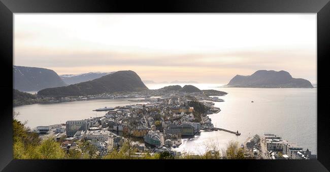 Picture-perfect Alesund Norway Framed Print by kathy white