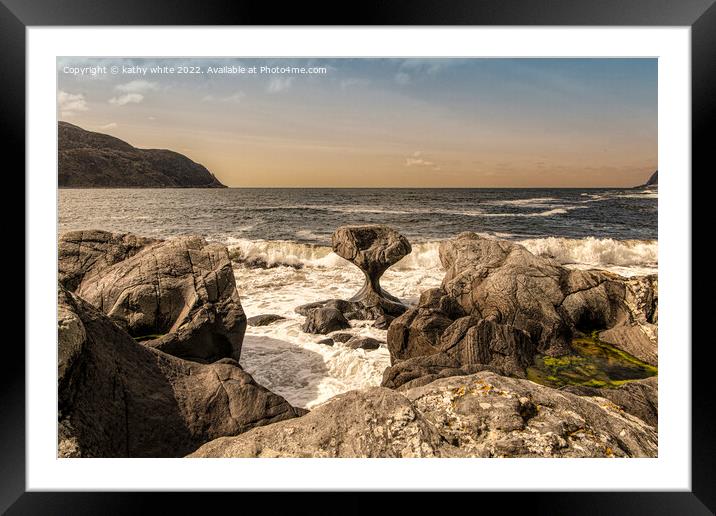 Kannesteinen Rock Maloy Norway Framed Mounted Print by kathy white
