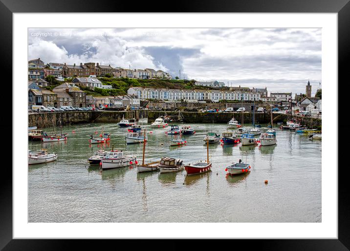 Porthleven Harbour, Cornwall Framed Mounted Print by kathy white
