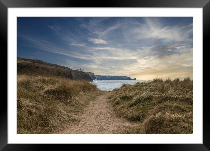 Pathway to the beach Framed Mounted Print by kathy white