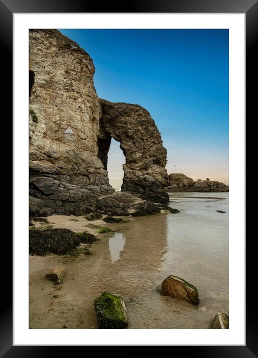  Perranporth  Cornwall sunset Framed Mounted Print by kathy white