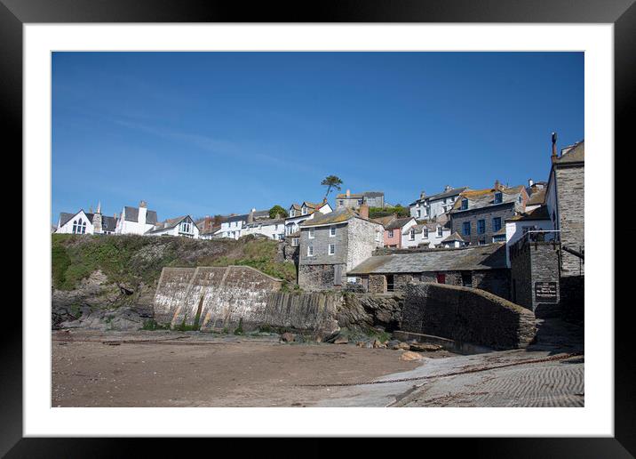 Port Isaac  Cornwall Framed Mounted Print by kathy white
