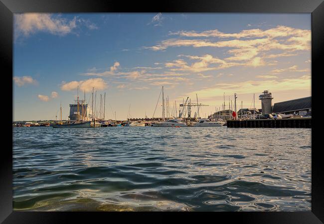 falmouth,Falmouth Golden Hour Framed Print by kathy white