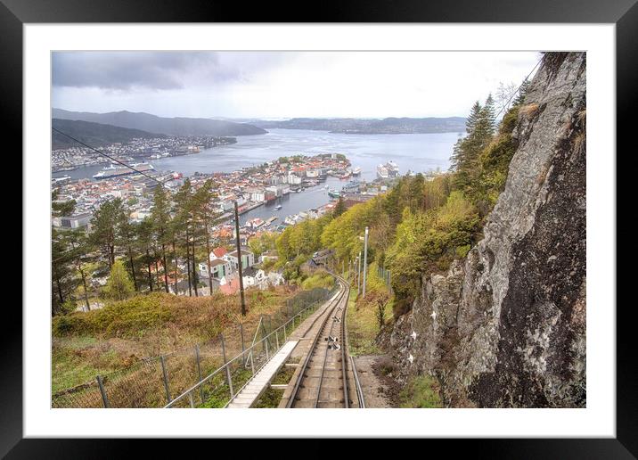 Majestic Beauty of Bergen Train Framed Mounted Print by kathy white