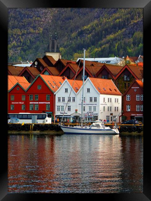 Bergen Norway Framed Print by kathy white