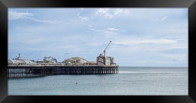 Brighton Seafront pier Framed Print by kathy white