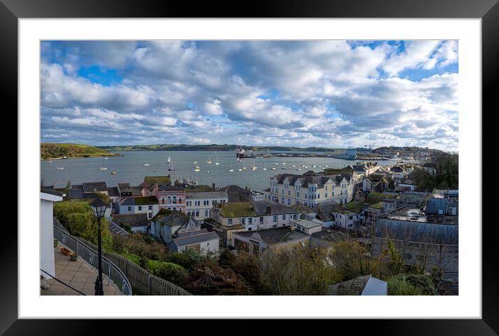  Falmouth Bay Cornwall Framed Mounted Print by kathy white
