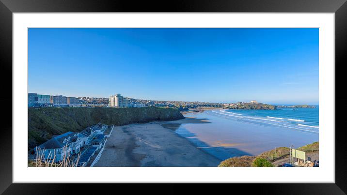  Lusty Glaze Beach,Newquay,Cornwall Framed Mounted Print by kathy white