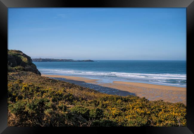  Watergate Bay Newquay Framed Print by kathy white