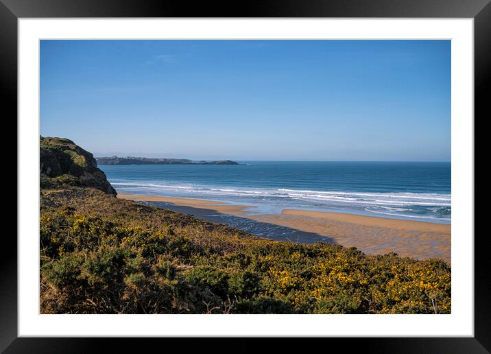  Watergate Bay Newquay Framed Mounted Print by kathy white