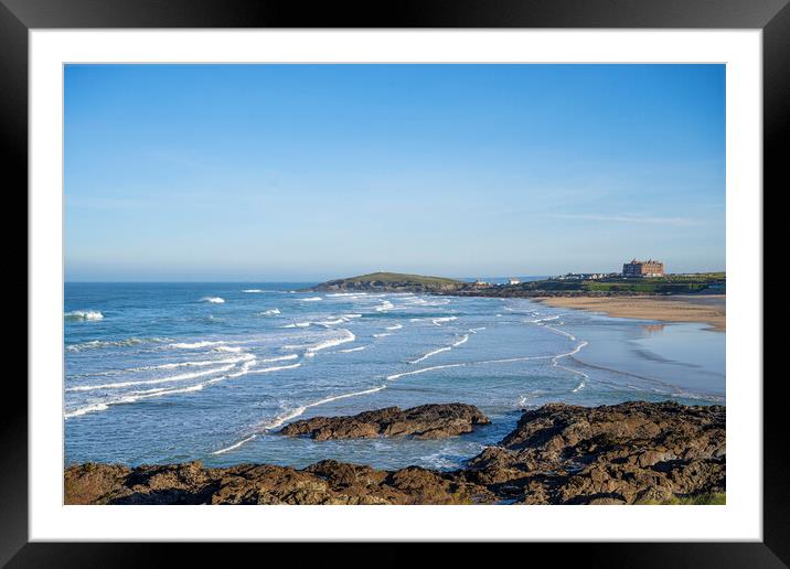 Fistral beach Newquay Framed Mounted Print by kathy white