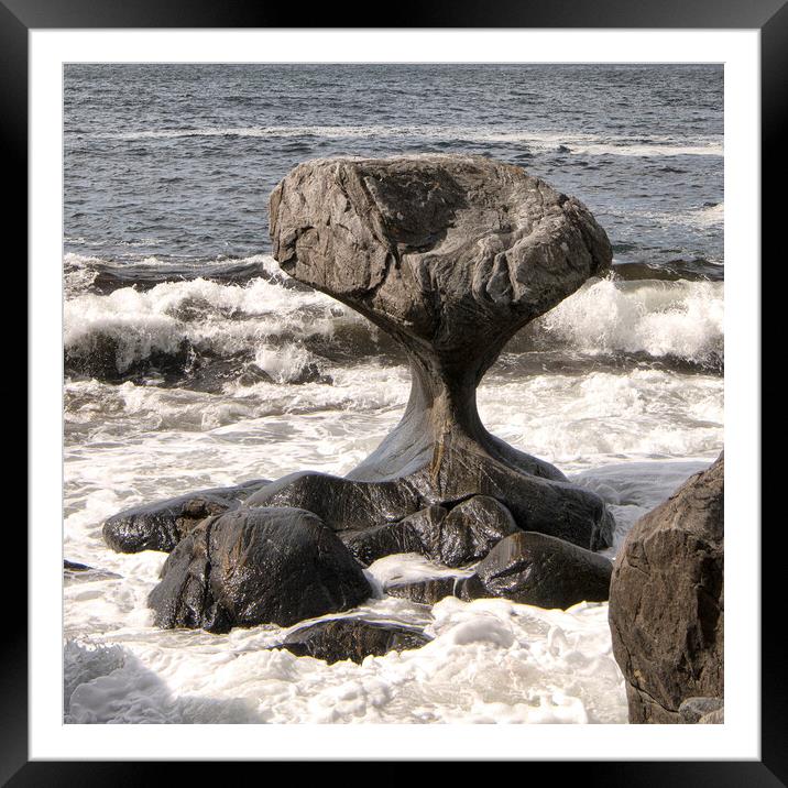 The Enchanting Kannesteinen Rock of Maloy, Norway Framed Mounted Print by kathy white