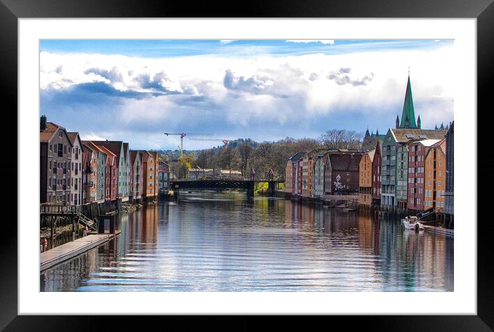 Captivating Trondheim: A Nordic Delight Framed Mounted Print by kathy white