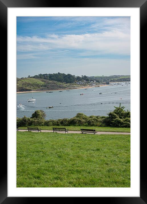  Padstow Cornwall,Rock cornish beach Framed Mounted Print by kathy white