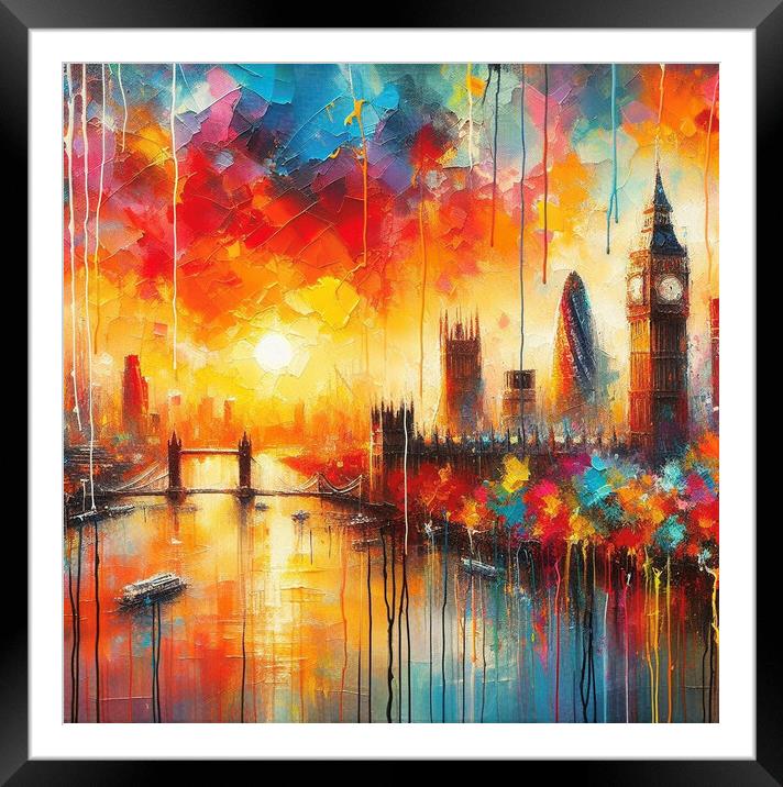 London skyline Framed Mounted Print by kathy white