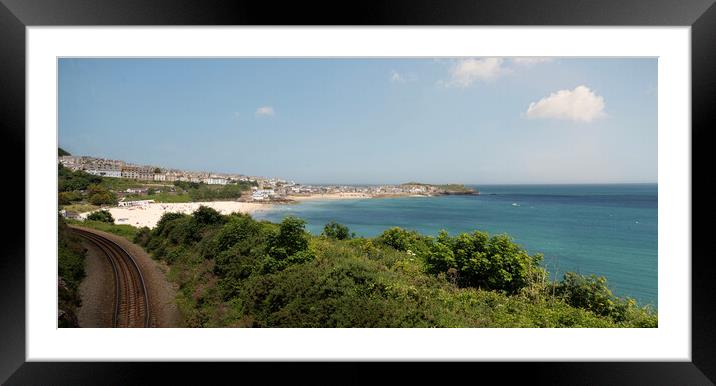St. Ives,bay Cornwall uk, Framed Mounted Print by kathy white