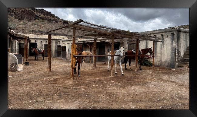 Ok corral,old west Framed Print by kathy white