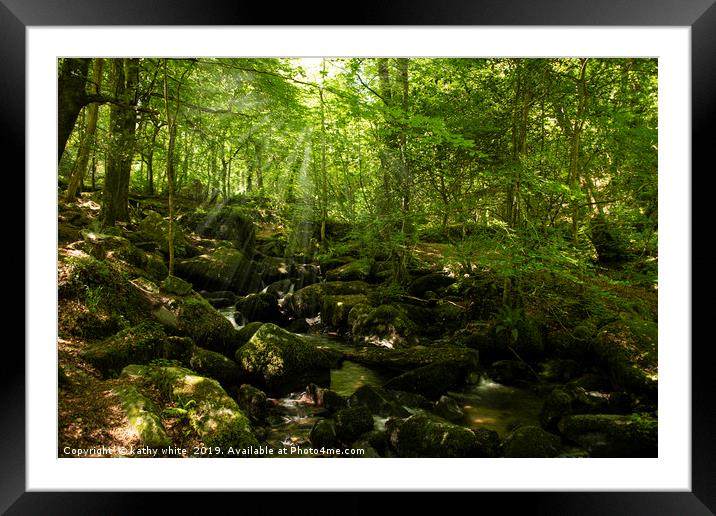 Kennall Vale nature reserve Framed Mounted Print by kathy white