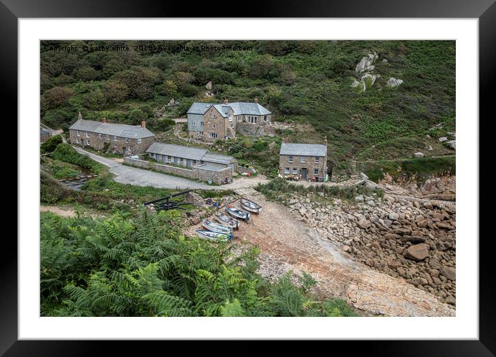  Penberth Cove Cornwall  Framed Mounted Print by kathy white