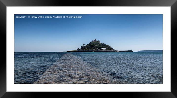 Majestic St Michaels Mount Framed Mounted Print by kathy white