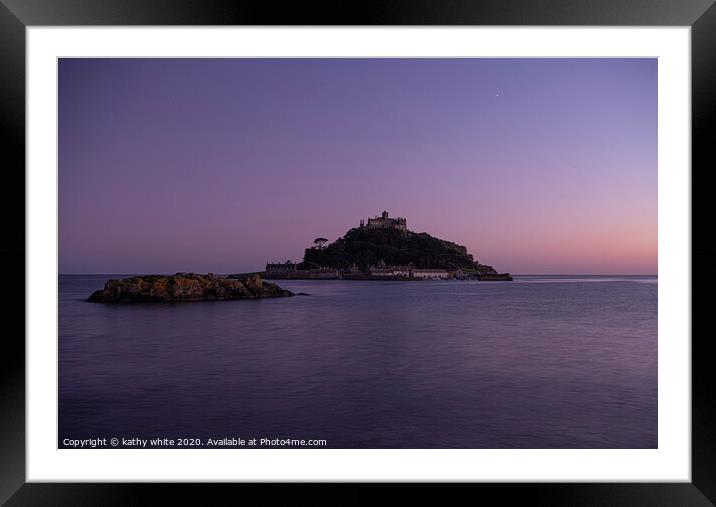 St Michaels mount Marazion Penzance Cornwall uk Framed Mounted Print by kathy white