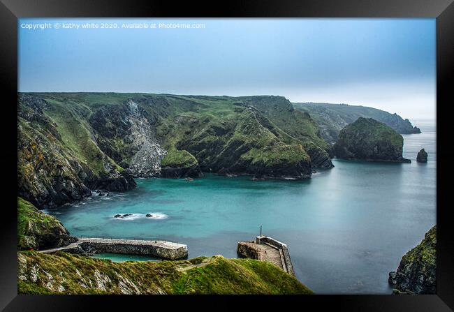 Mullion Cornwall Framed Print by kathy white