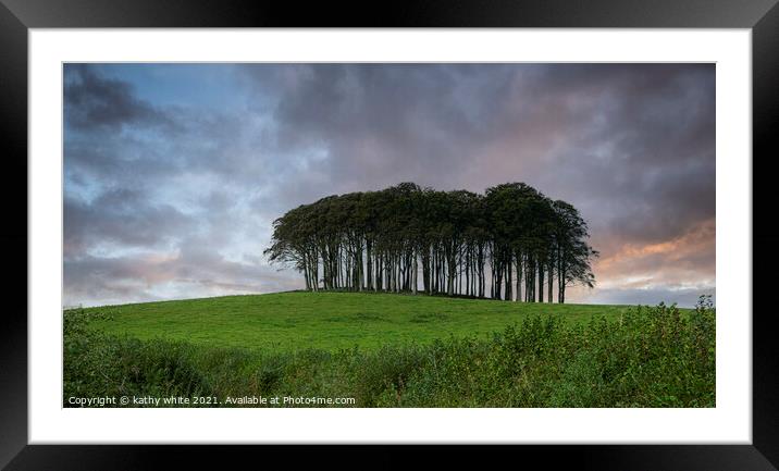 Nearly Home Trees, Coming home trees, Cornwall trees Cookworthy  Framed Mounted Print by kathy white