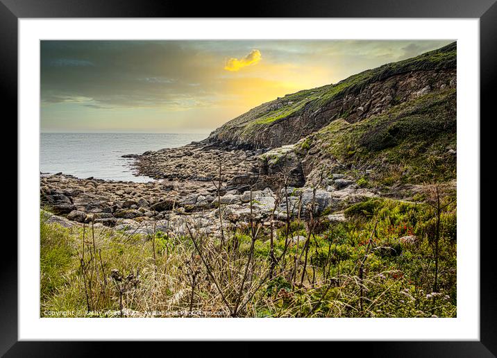 Porthgwarra Cornwall,Poldark Locations  Framed Mounted Print by kathy white
