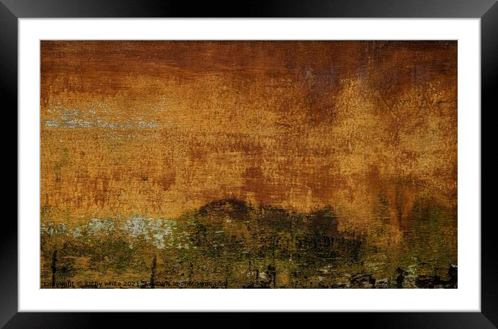 Orange sunset, Abstract photography Framed Mounted Print by kathy white