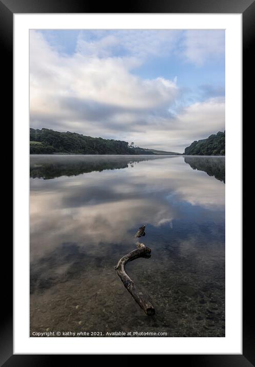 Loe Bar and Loe Pool, Helston,  Framed Mounted Print by kathy white