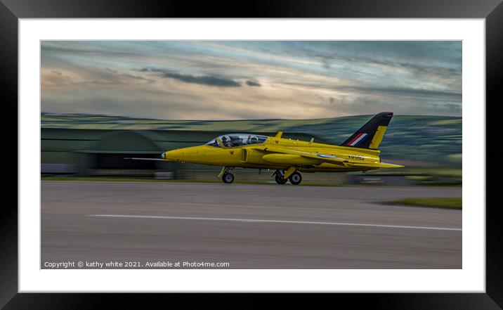 Gnat jet airplane landing,Airplanes,plane Framed Mounted Print by kathy white