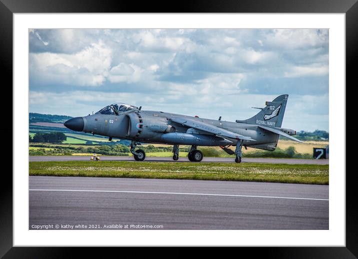 The Harrier, informally referred to as the Harrier Framed Mounted Print by kathy white