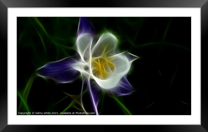 white yellow purple flower,Daffodil,mother's day,f Framed Mounted Print by kathy white