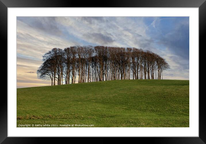 Nearly Home Trees, Coming home trees, Cornwall tre Framed Mounted Print by kathy white