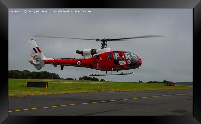 Gazelle helicopter Framed Print by kathy white