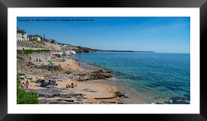 Porthleven Cornwall Framed Mounted Print by kathy white
