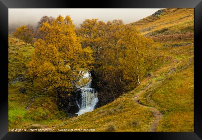 Highland Waterfalls Framed Print by Lrd Robert Barnes