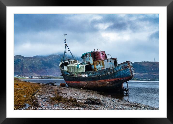The Old Boat of Caol Framed Mounted Print by Lrd Robert Barnes