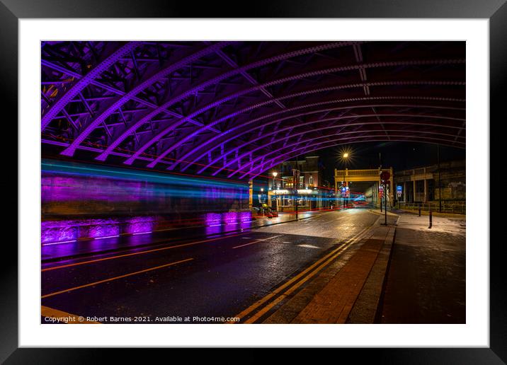 High Level Bridge - Flash Framed Mounted Print by Lrd Robert Barnes