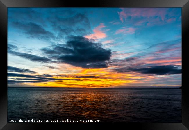 Seaburn Golden Hour Framed Print by Lrd Robert Barnes