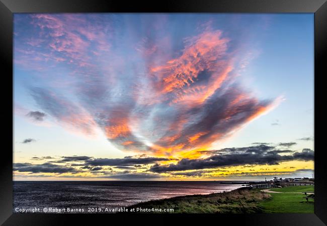 Seaham Clouds at Sunrise Framed Print by Lrd Robert Barnes