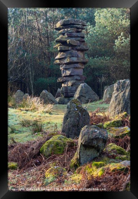 Druid Stones Framed Print by Lrd Robert Barnes
