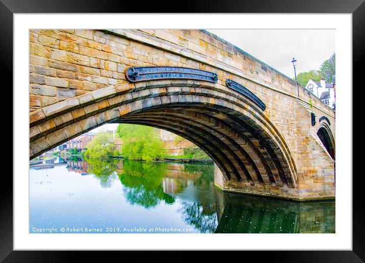 Framwellgate Bridge in Durham City Framed Mounted Print by Lrd Robert Barnes