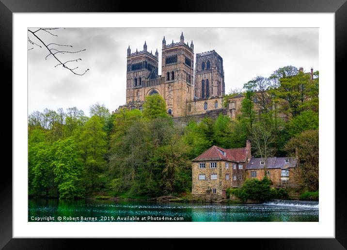 Durham Cathedral overlooking the River Wear Framed Mounted Print by Lrd Robert Barnes